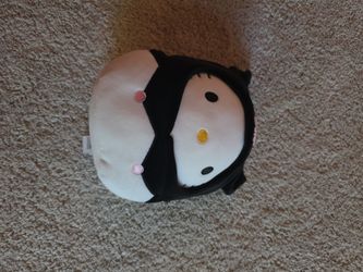 Hello kitty in kuromi suit stuffed animal