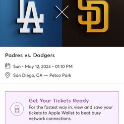 Dodgers v Padres Sunday May 12