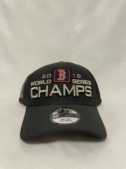 Men's Boston Red Sox New Era Charcoal 2018 World Series Champions Locker Room Flex Hat