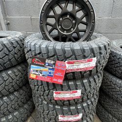 LT 285/70/17 MUD TERRAIN AND RIMS 17” RINES Y LLANTAS TACOMA 4Runner Chevy