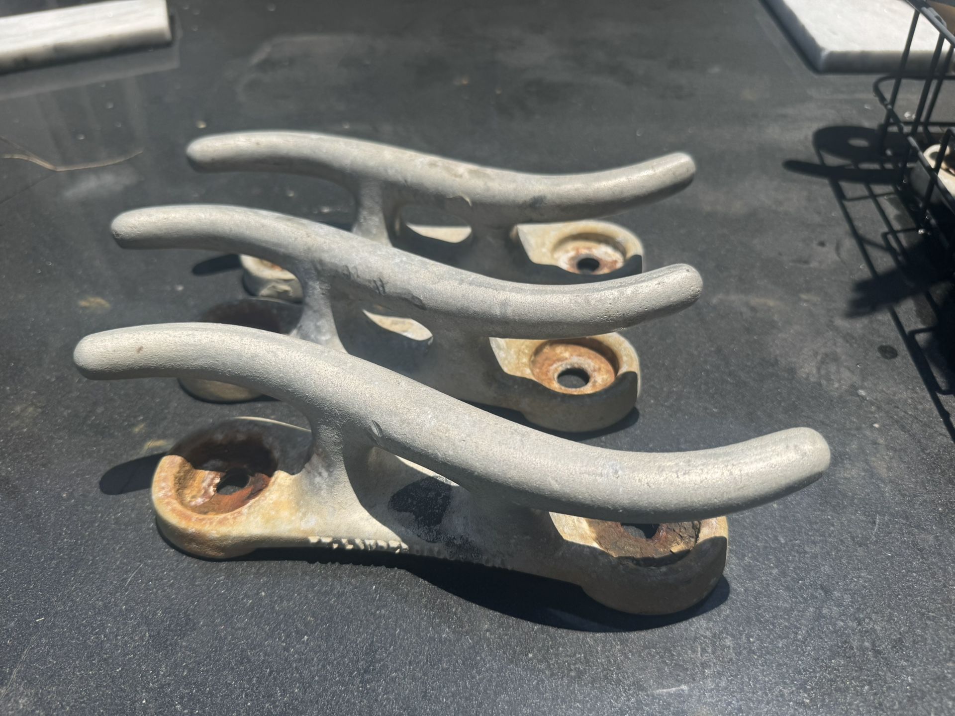 Vintage Salvaged Cast Aluminum S Cleat Nautical Decor