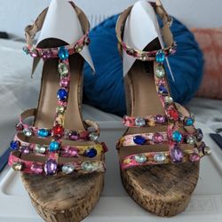 Steve Madden Jewel Wedges (Size 9.5)