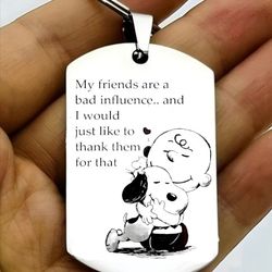 Snoopy Love Pet Dog Stainless Steel Keychain 