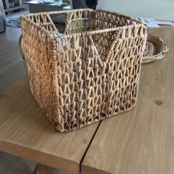 Woven Rattan Storage Bin
