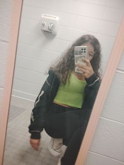 Light green crop top