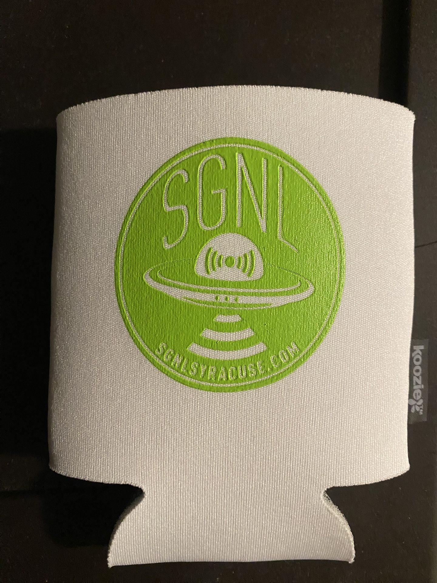 SGNL Branded Drink Cozy - Koozie - Green on White