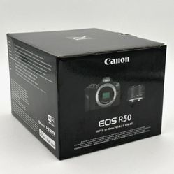 Canon EOS R50 4k video Mirrorless camera with RF S18-45mm F/4.5-6.3 is STM lens 