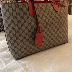 Authentic Gucci Red Reversible Tote