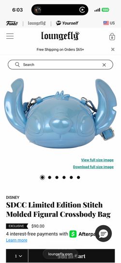 Loungefly SDCC Limited Edition Stitch Molded Figural Crossbody Bag