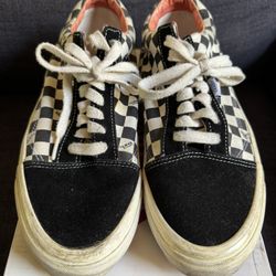 Taka Hayashi Vans Checkered. Premium leather lining. Rare. Size 9.