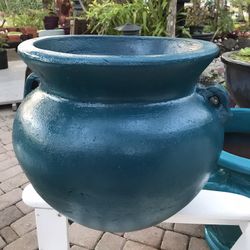 2 Handled Terracotta/Clay Pot: 21”W X 18”H