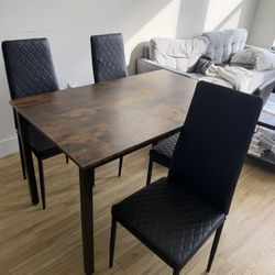 Dining Table With 4 Chairs