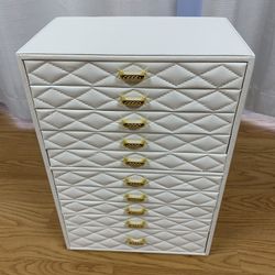 Brand New White And Gold Jewelry Box