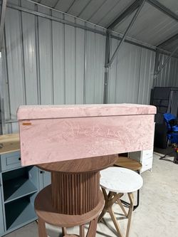 Pink Storage Ottoman