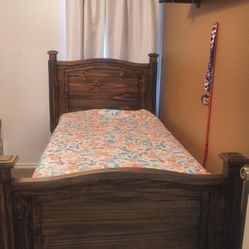 Wood Twin Bed $400
