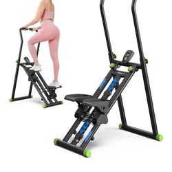 MERACH Stair Stepper for Home Gym Exercise, New Version Stairmaster for Full-Body Workout, Compact Folding Stair Climber with Extended Step Range, Adj