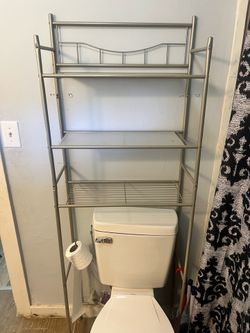 Over the toilet shelf