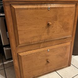 Wooden File Cabinet - 2 Drawers ( Still Available In Hawthorne )
