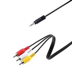 AUX Male 3.5mm to 3 RCA AV Audio Video Male Converter Cable TV Cord Adapter Wire