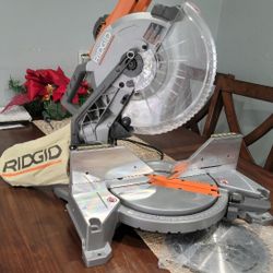 Ridgid 10 In Dual Bevel Miter Saw