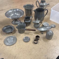 Antique Pewter Set