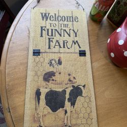 Country farm style sign. 18 1/2”x9”. Burps front. Rochester wa. 