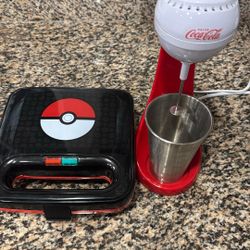 Fun Kitchen Bundle: Pokémon Toaster & Retro Coke Milkshake Maker