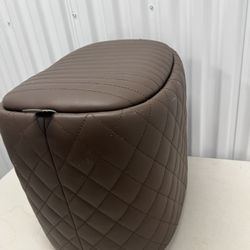 YOUNUOKE Storage Ottoman Foot Rest Stool Bedroom Bench Storage Chest Ottmans Padded Seat for Living Room and Entryway Dining Room Brown Faux Leather. 