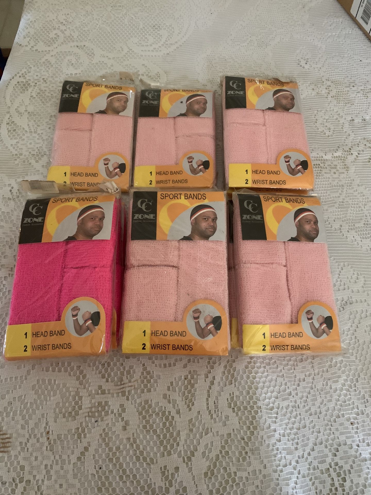 NEW ZONE SPORT BANDS HEAD AND WRISTBANDS $2 EACH A BUNDLE