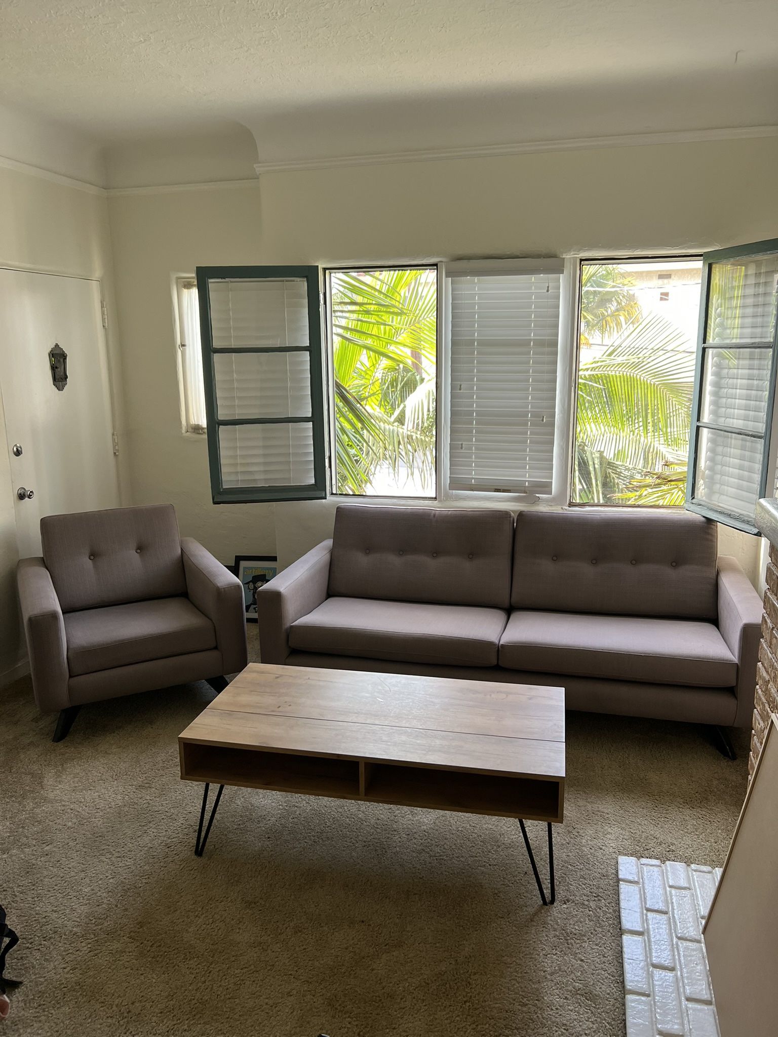 Mid-Century Style Couch Sofa Set