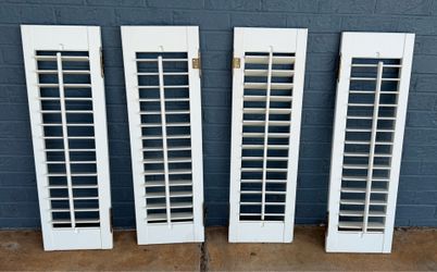 White interior window shutters set of 4