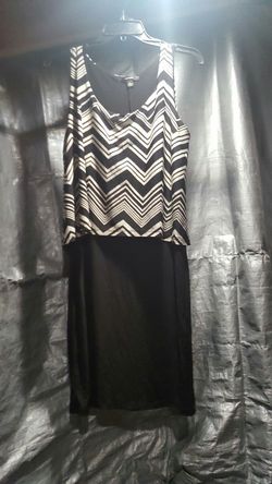 ESPRESSO ( large)&black & white Stripe dress.