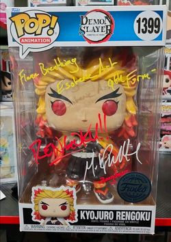 Funko Pop Demon Slayer Kyojuro Rengoku #1399 Signed