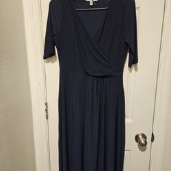 Chaus Blue Midi Half Sleeve Dress