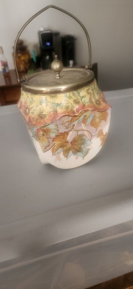 Antique English Biscuit Barrel