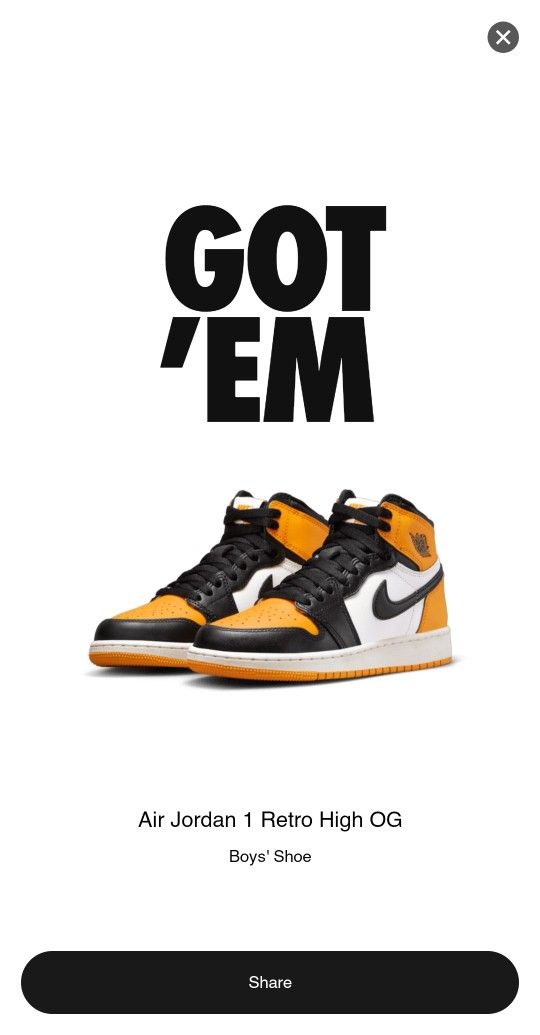 Air Jordan 1 OG Taxi GS 7