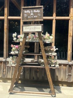 Barn style 3 tier plant stand/photo stand
