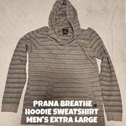 prAna BREATHE HOODIE SWEATSHIRT, MEN'S XL 