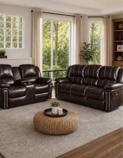 New three-piece sofa, loveseat, and reclining chair with free delivery with DFW pay on arrival