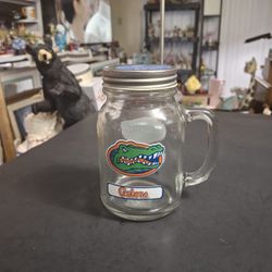 Duck House Sports Officially Licensed Collegiate Product, NCAA Florida Gators Mason Jar 20 OZ W/Stainless Steel Lid Mug, For Hot Or Cold Beverages
