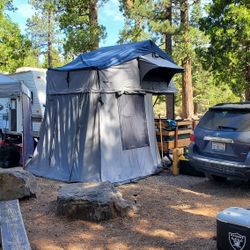 Custom 5'x8' Flatbed Trailer with Custom Built Rack For Rooftop Tent