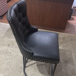 Black bar stool : set of 2