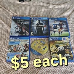 Ps4 Playstation 4 Games $5 Each