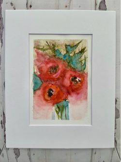 Original Watercolor - Abstract Roses