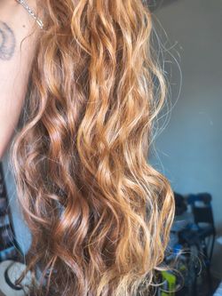 Blonde sew in 26 inch real human hair !!