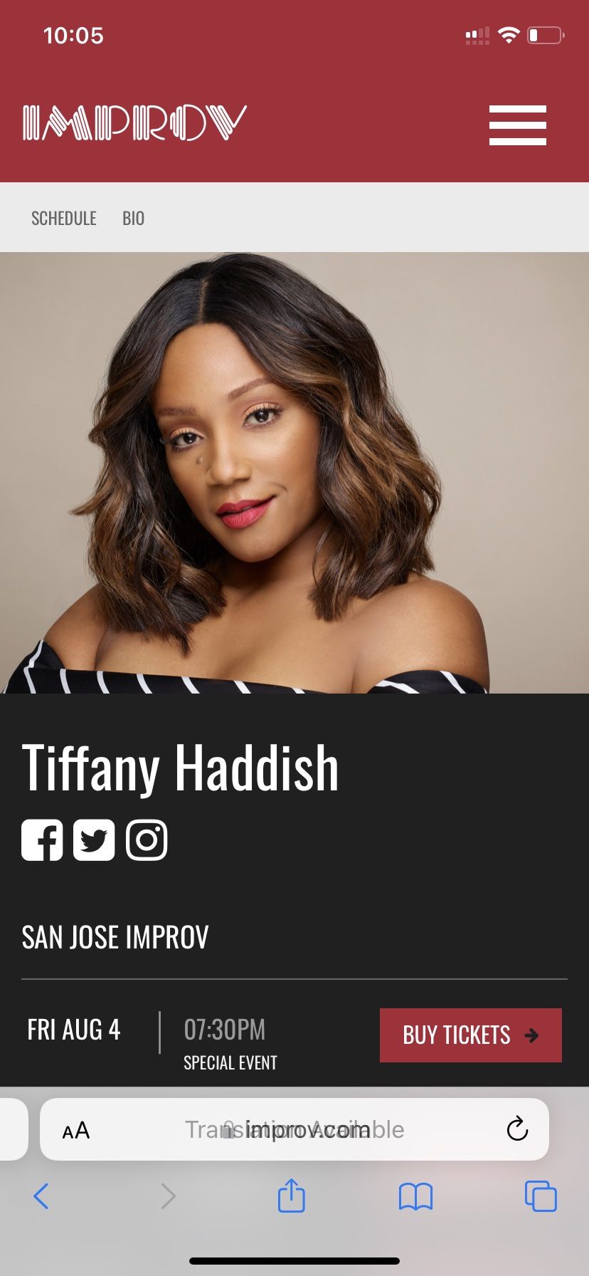 2 Tiffany Haddish tickets May 14 at 7 PM