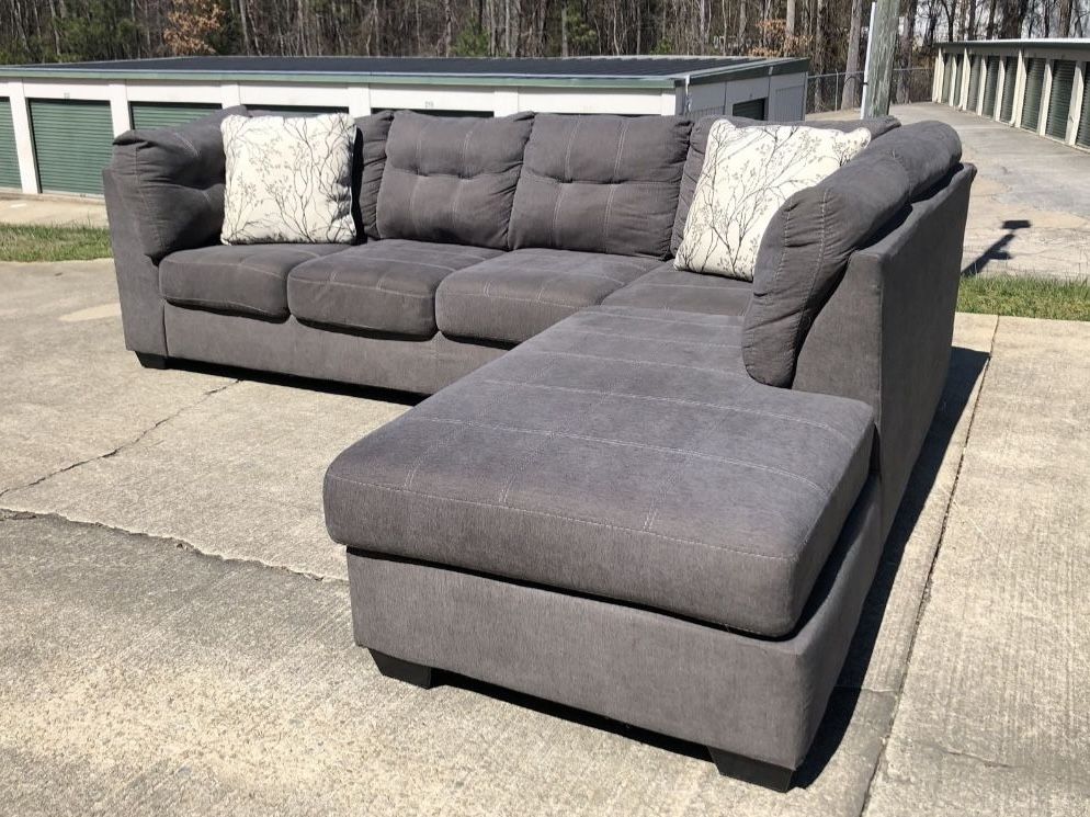 (Sold) Gray Ashley Furniture Pitkins 2pc Sectional Sofa