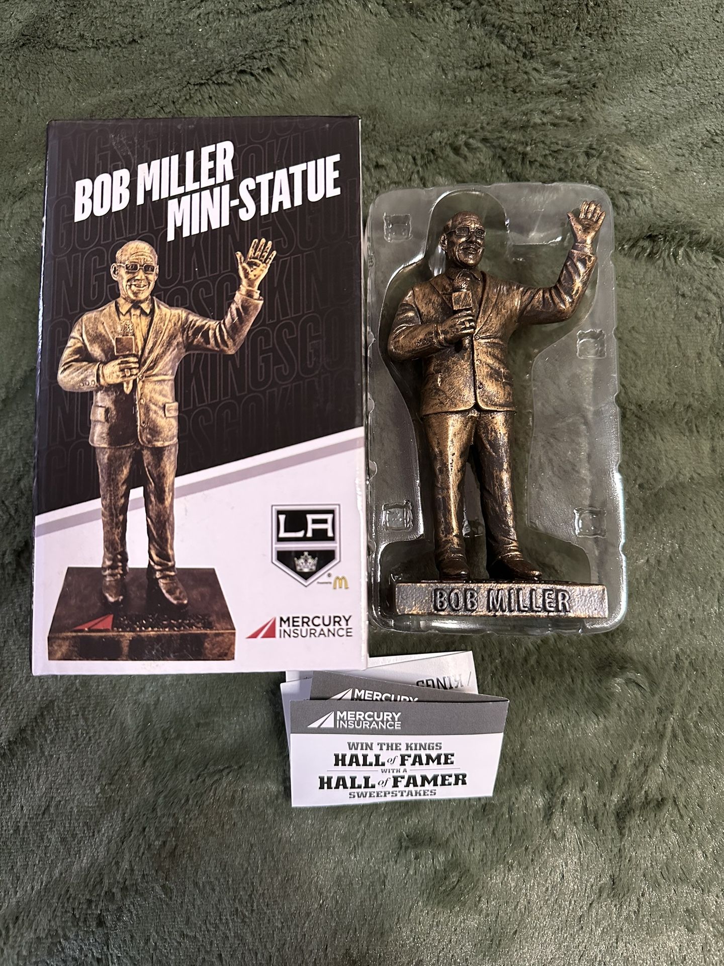 Bob Miller Mini Statue - Los Angeles LA Kings Hockey 2019 Hall of Famer