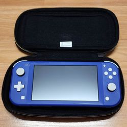 Nintendo Switch Lite Blue with case 