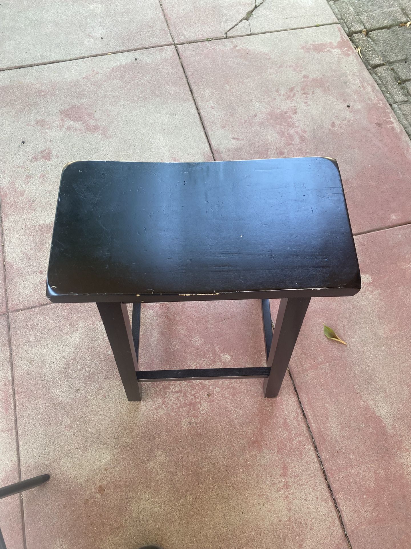 Sturdy Wooden Bar Stool / Counter Stool – Black Finish